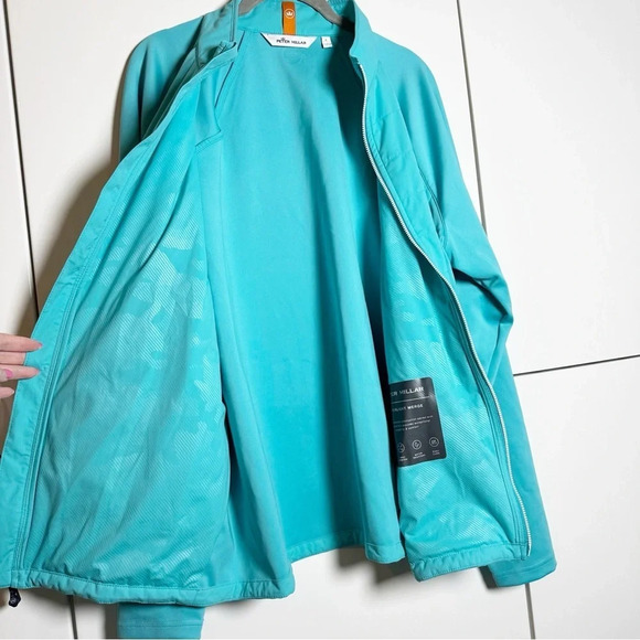 Peter Millar Womens Jacket Hyperlight Merge Teal Size Large Golf Water Wind - Picture 8 of 12